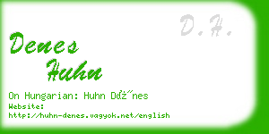 denes huhn business card